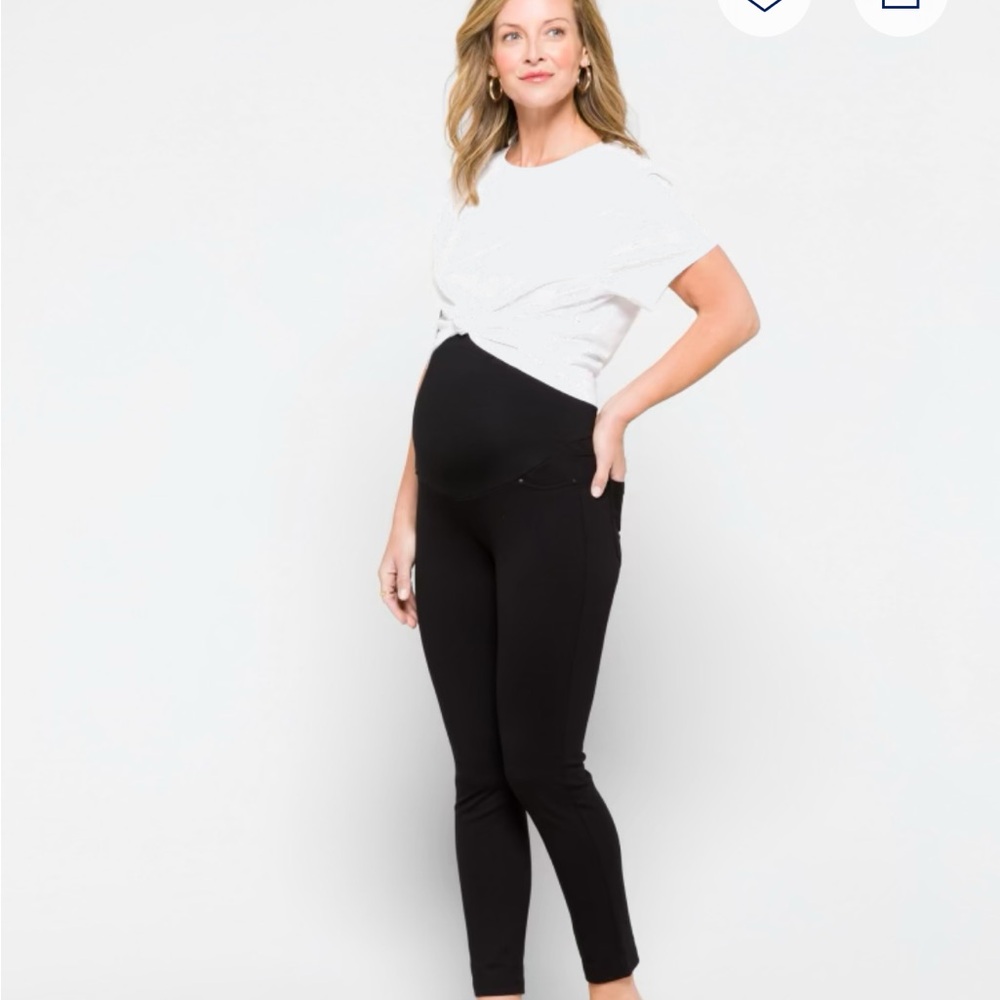 Liverpool Reagan Black Maternity Skinny Pants, size 14